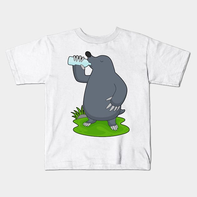 Mole Water bottle Kids T-Shirt by Markus Schnabel